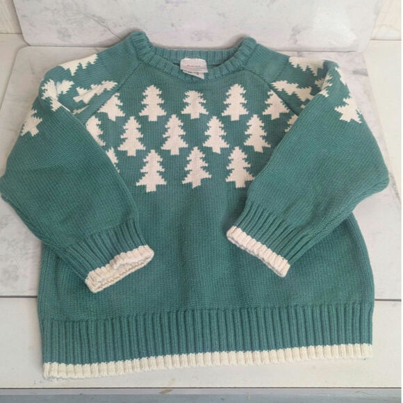 Hannah Anderson green holiday christmas tree sweater size 2T - Picture 2 of 9